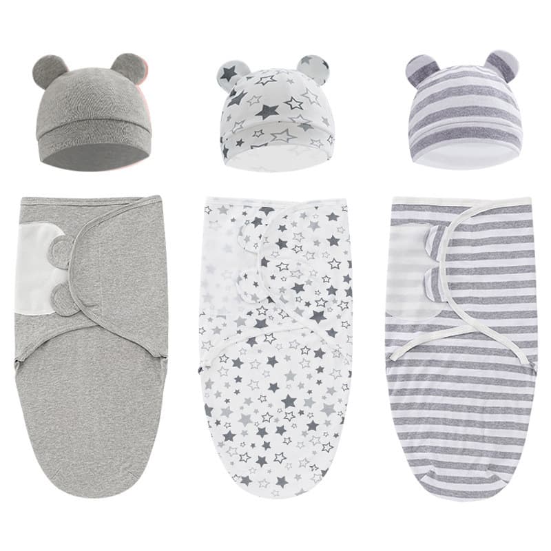 3 Pçs Sacos De Dormir Recém-Nascidos Panos Roupas Cobertor De Algodão Do Bebê