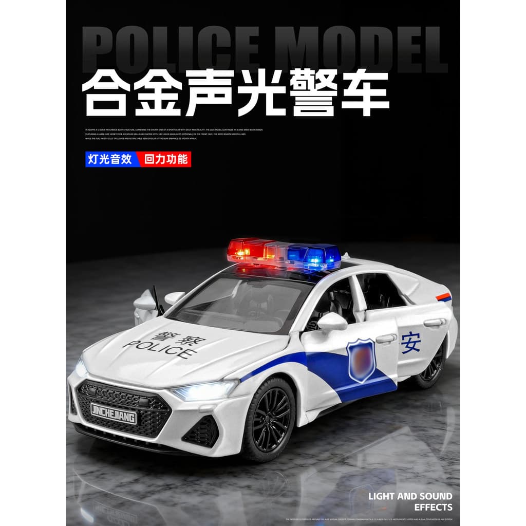 2026 porta aberta liga carro de polícia carro de brinquedo crianças tamanho grande simulação SWAT carro de polícia som l