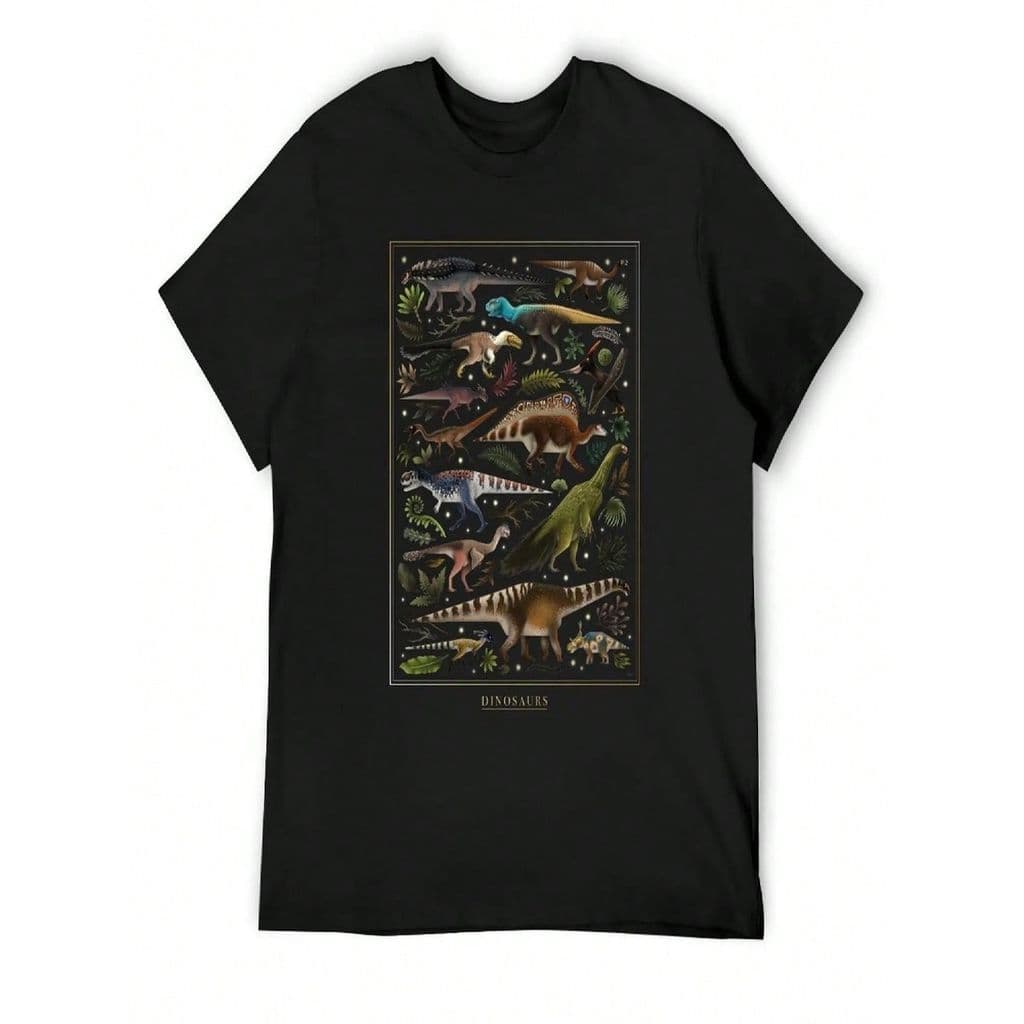 Dinossauros Iii Camiseta Vintage Gráfico T Camisa Oversize Camisetas De Luxo Designer Camisas De Treino