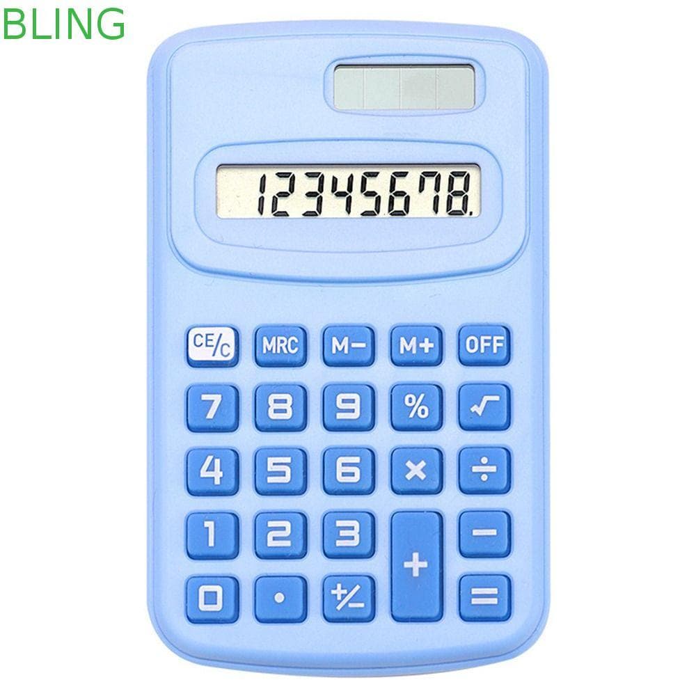 Calculadora Científica BLING , Mini De Bolso Com Display LCD Grande De 8 Dígitos , Silenciosa