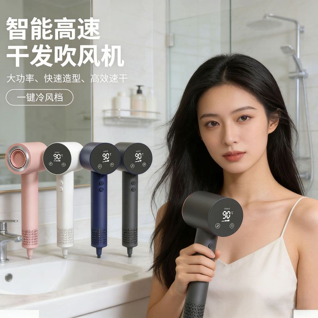 Taiwan 110V Tela Sensível Ao Toque Doméstica Secador de Cabelo Alto Vento Íon Negativo Secador de Cabelo de Alta Velocid