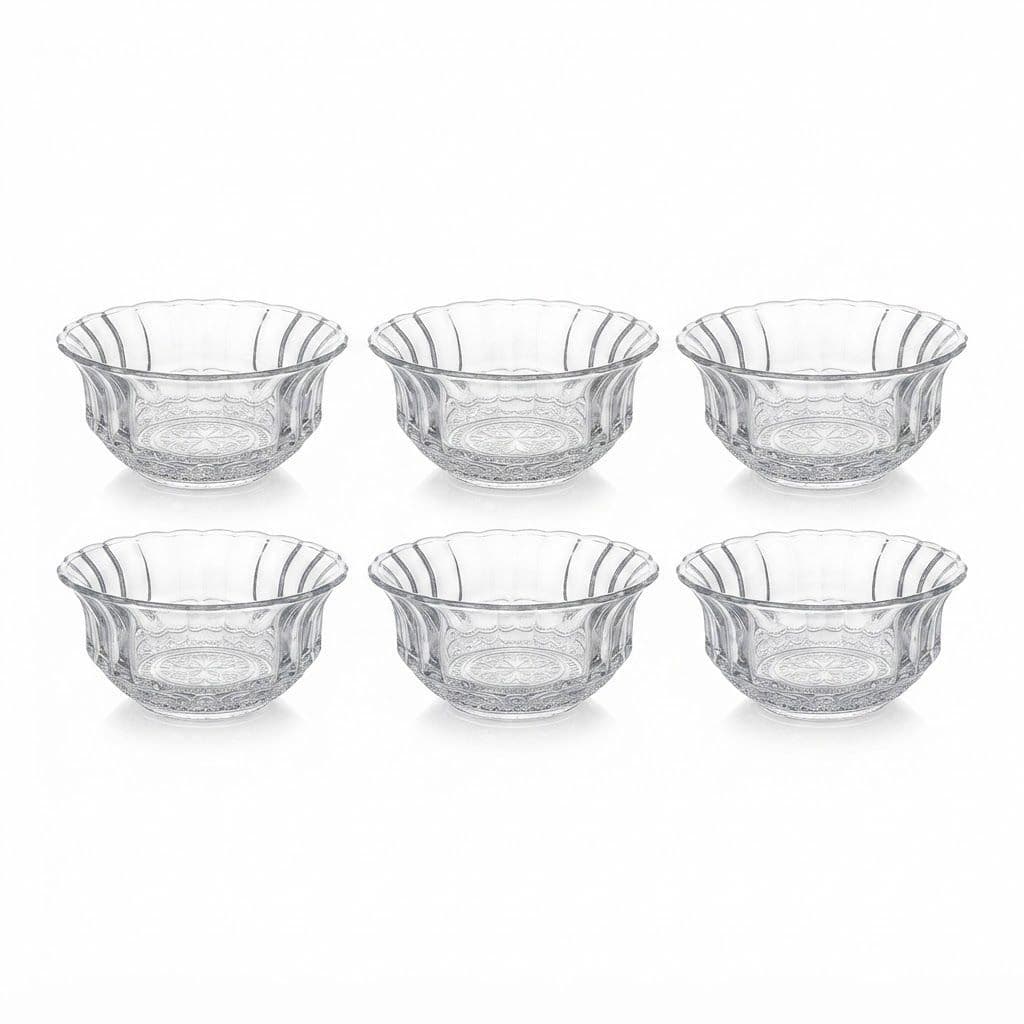 Jogo de Bowls Tigelas de Vidro Konia 240ml - 6 Peças Dumiat Rio Glass