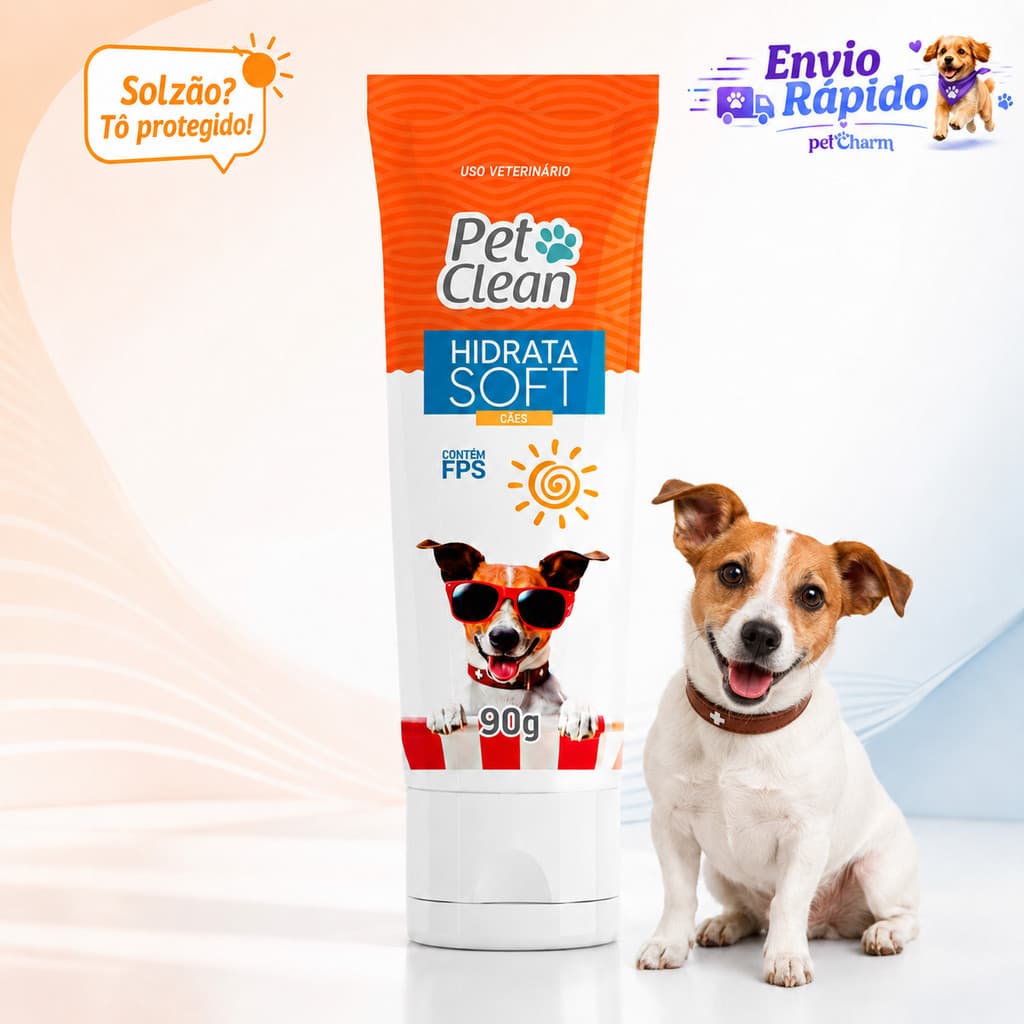 Termo Hidratante Pet Clean 90g Protetor Solar FPS 30 para Cachorro
