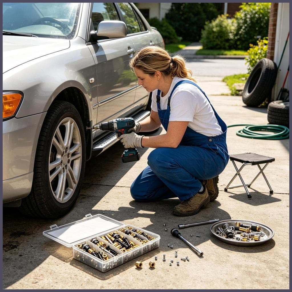 Porcas De Rebite Rosqueadas 320 Peças M3-M8 Ferramentas Automotivas Com Rosca De Aço Carbono Kit De Fixação De Porca Par