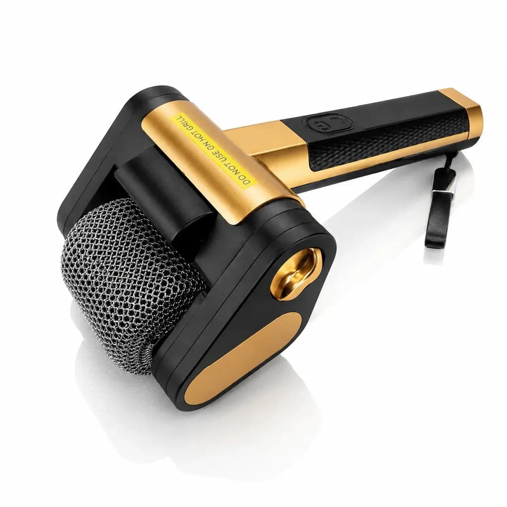 Escova Elétrica Limpeza Churrasqueira Grill Grelha EPS-2322 Recarregável USB Portátil Led Cor Preto