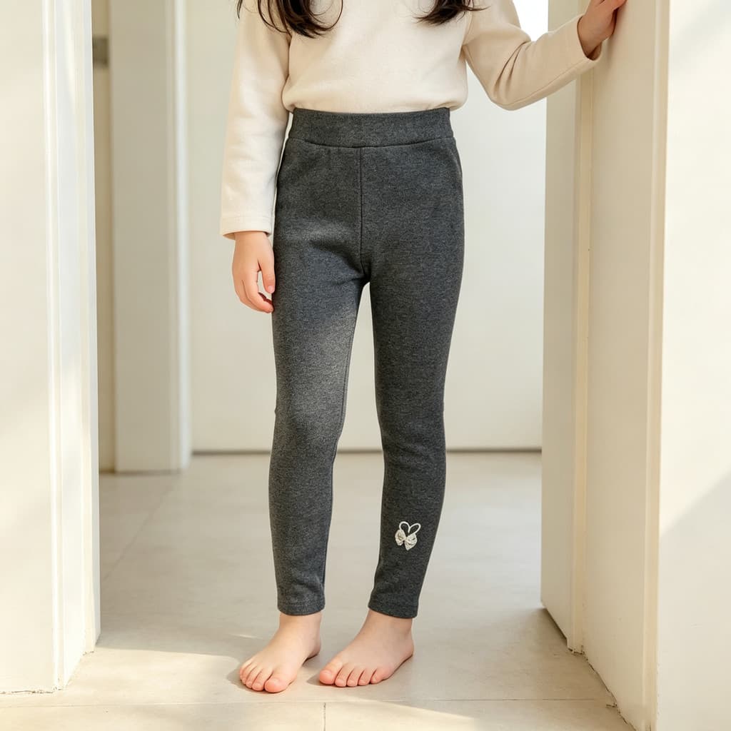 Bedoha primavera outono Leggings para meninas de malha Casual calças infantis médio grande estiramento fino ajuste prima
