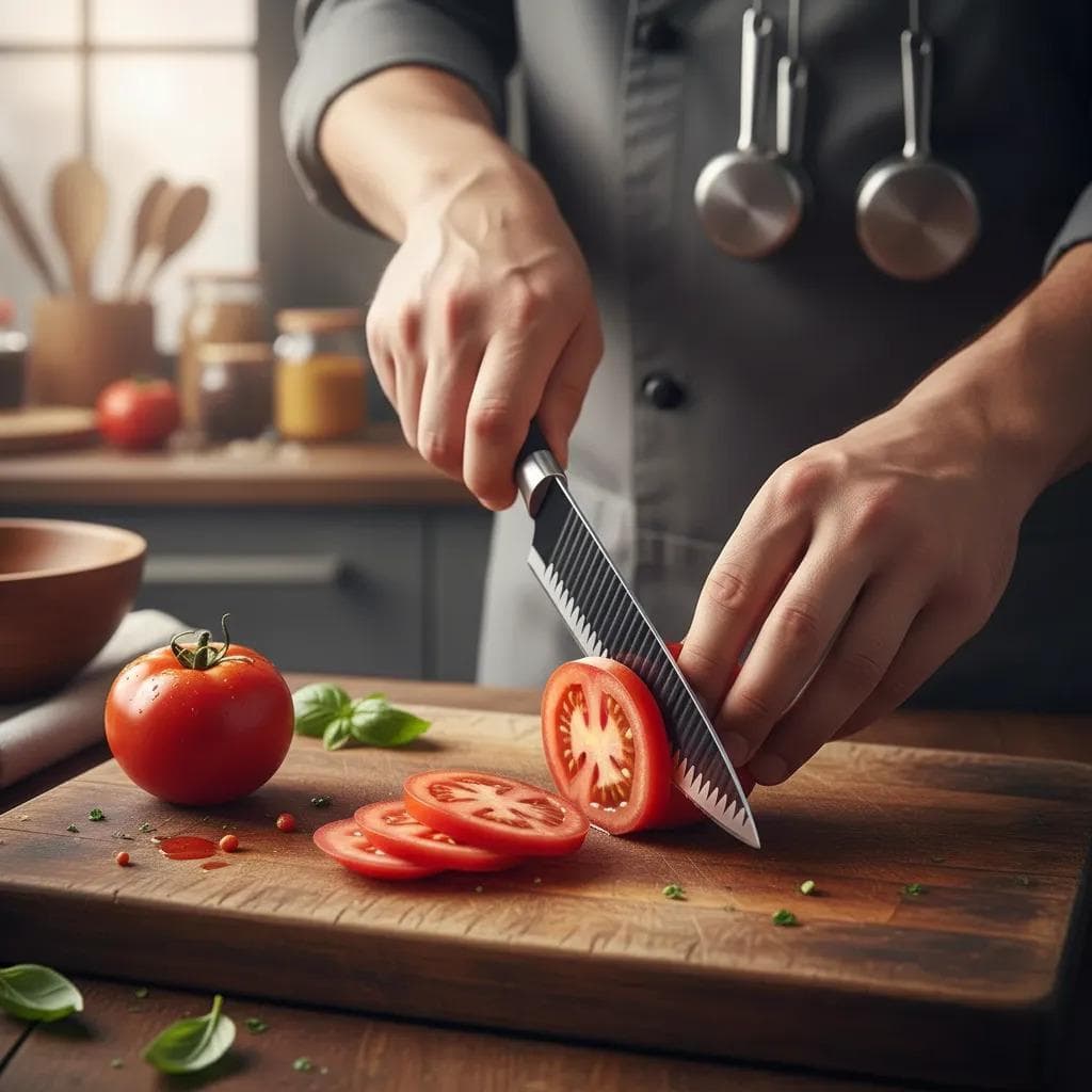 Faca Shark Chef Tubarao Profissional Carne Sushi 8  Preto