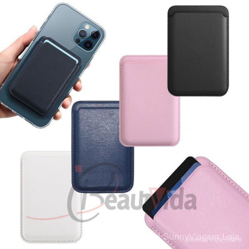 1 PCS Carteira De Couro Caso Porta-Cartões Compatível Com Suporte Magnético Bolso Para Telefone