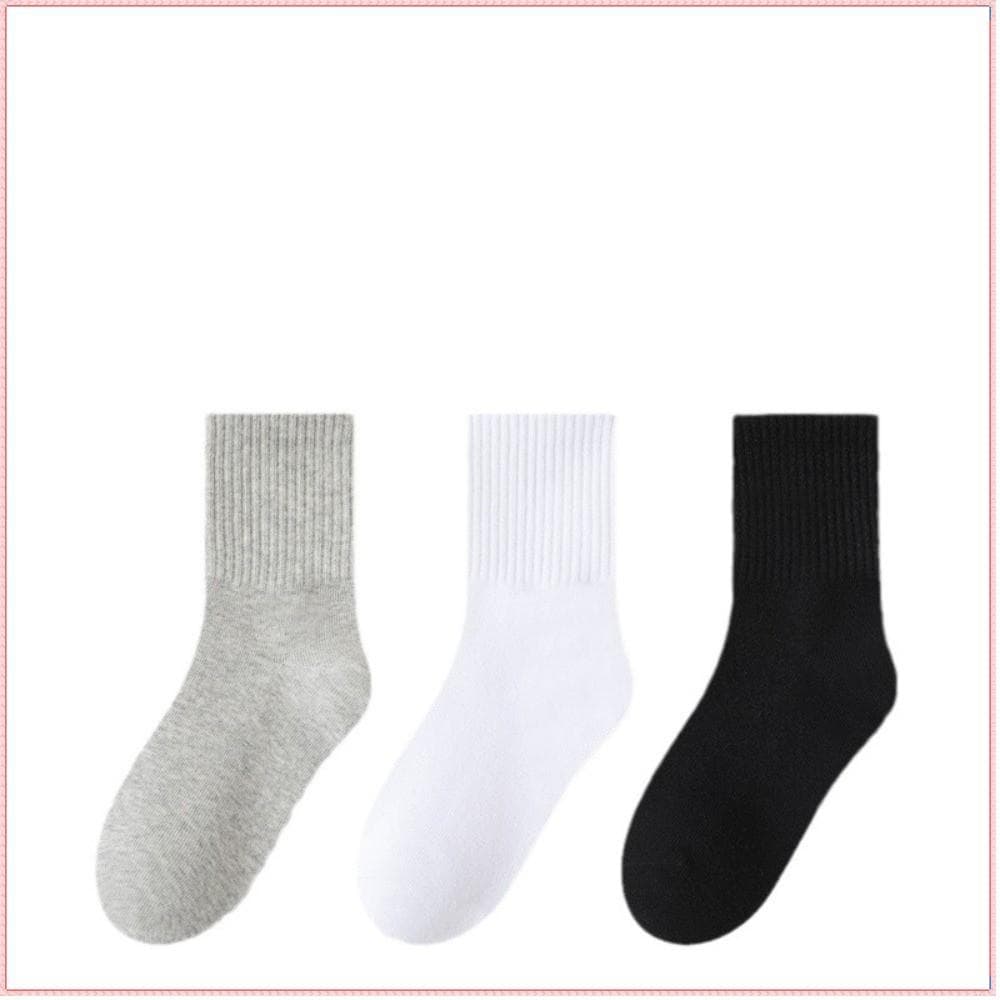 3 Pares De Meias De Algodão , Infantis Macias E Respiráveis , Absorventes De Suor