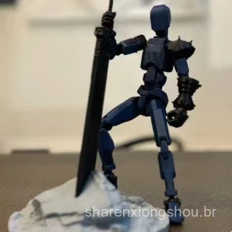 Nova Figura de Ação Super Articulada de Corpo Inteiro Impressa em 3D Lucky Thirteen, Forças Especiais Samurai 13 Persona