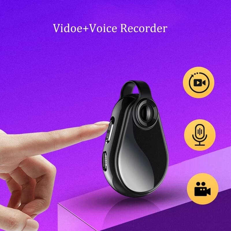 Pequeno 1080P Micro Cam Secret Wearable Mini Câmera Gravador De Voz De Vídeo Body Sport Clip Colar
