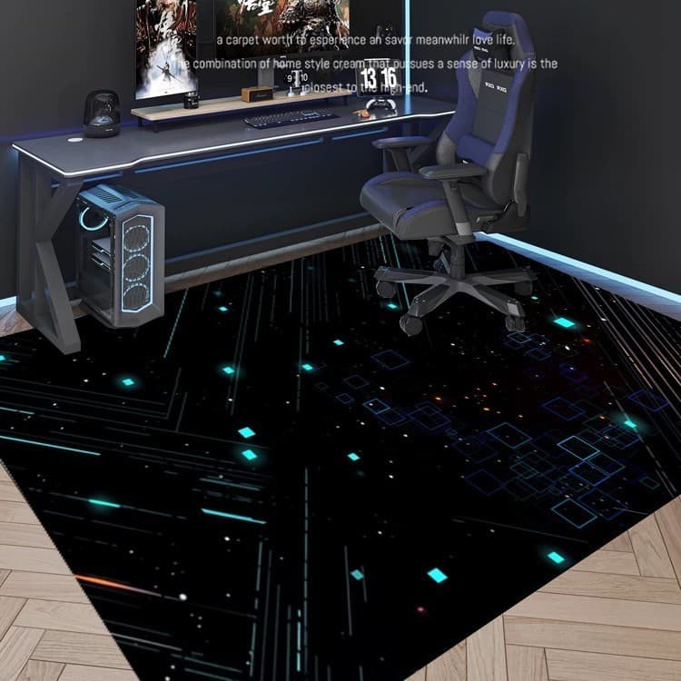 Sala de jogos Tapete de jogos Tapete de mesa de computador Cadeira giratória Cadeira de jogos Tapete antiderrapante Quar
