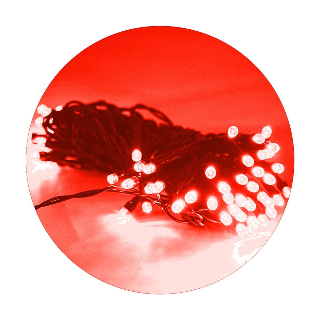 Cordão de Lâmpadas LED Vermelho Premium Qualidade Original Profissional Top Durável Resistente Prático Moderno