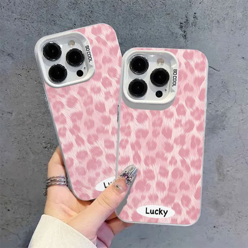 Capinha Capa Para Samsung Galaxy S24 Plus S23 Ultra S23 S21 S20 FE Leopardo Rosa Anti-Queda