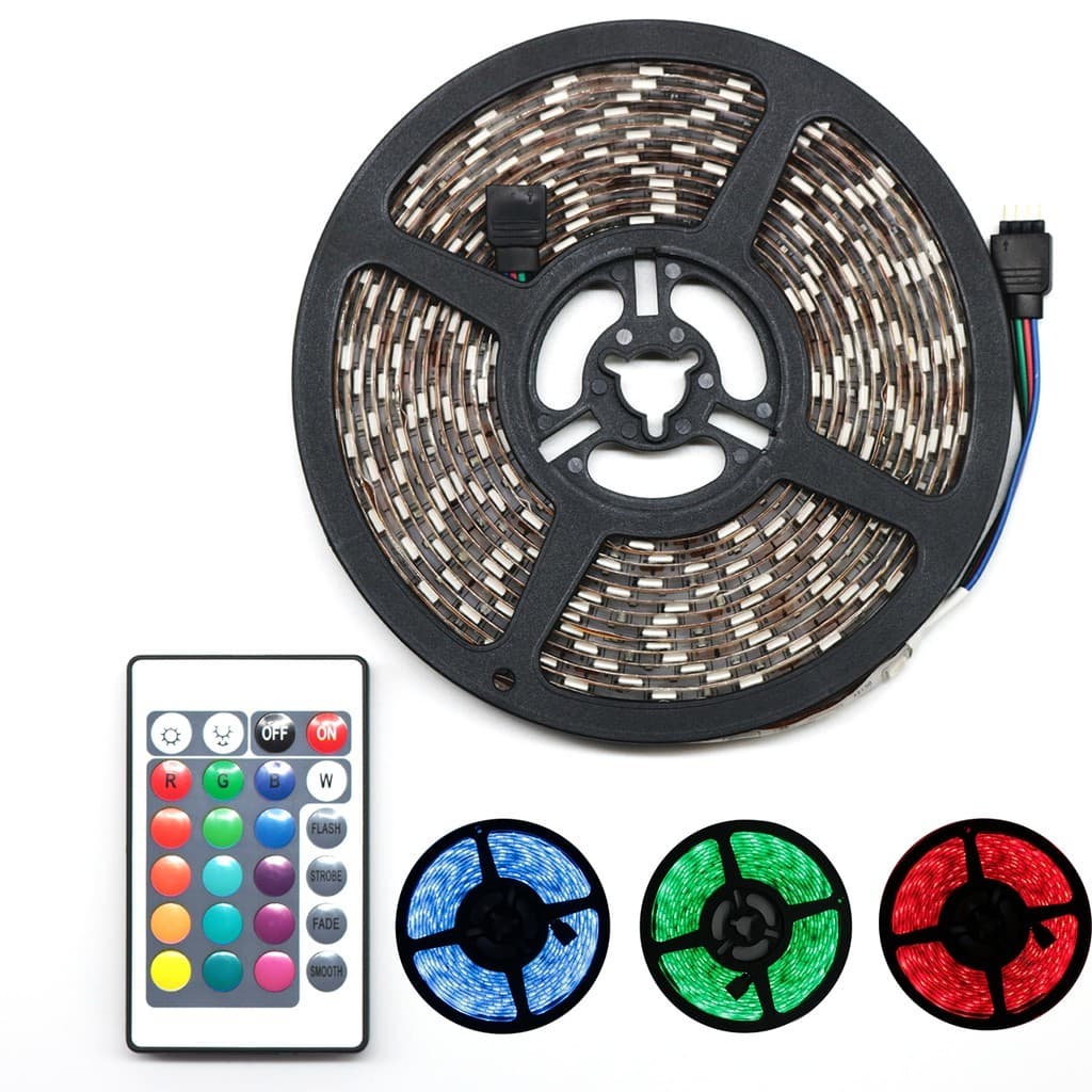 Fita Led Rgb 5050 Rolo 5 Metros 300 Leds Ip65 C/ Controle