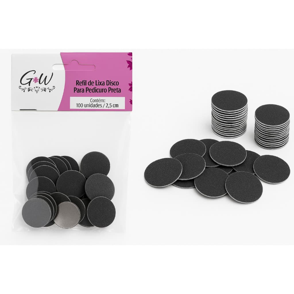Refil Lixa Pedicure Disco Preta taiff e para todas as maquinas 50 100 150 200 unidades