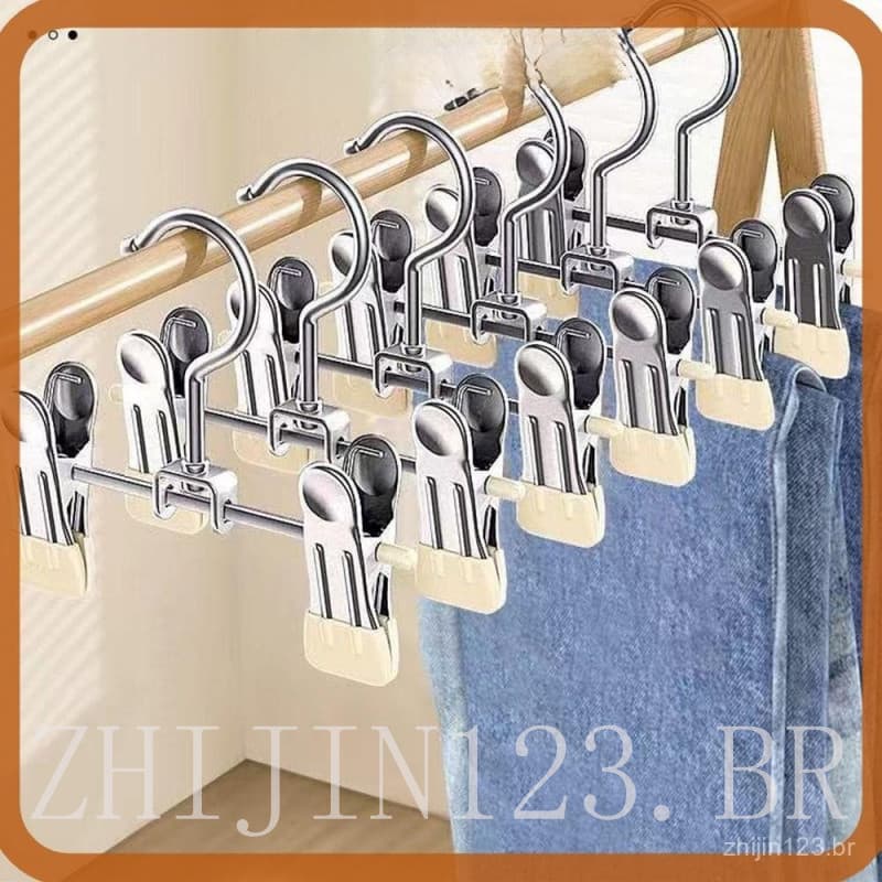 Prendedor de roupa, antiderrapante 360 graus °     Clipe de Calças Rotativo em Aço Inoxidável, Fixador de Botas AT2B