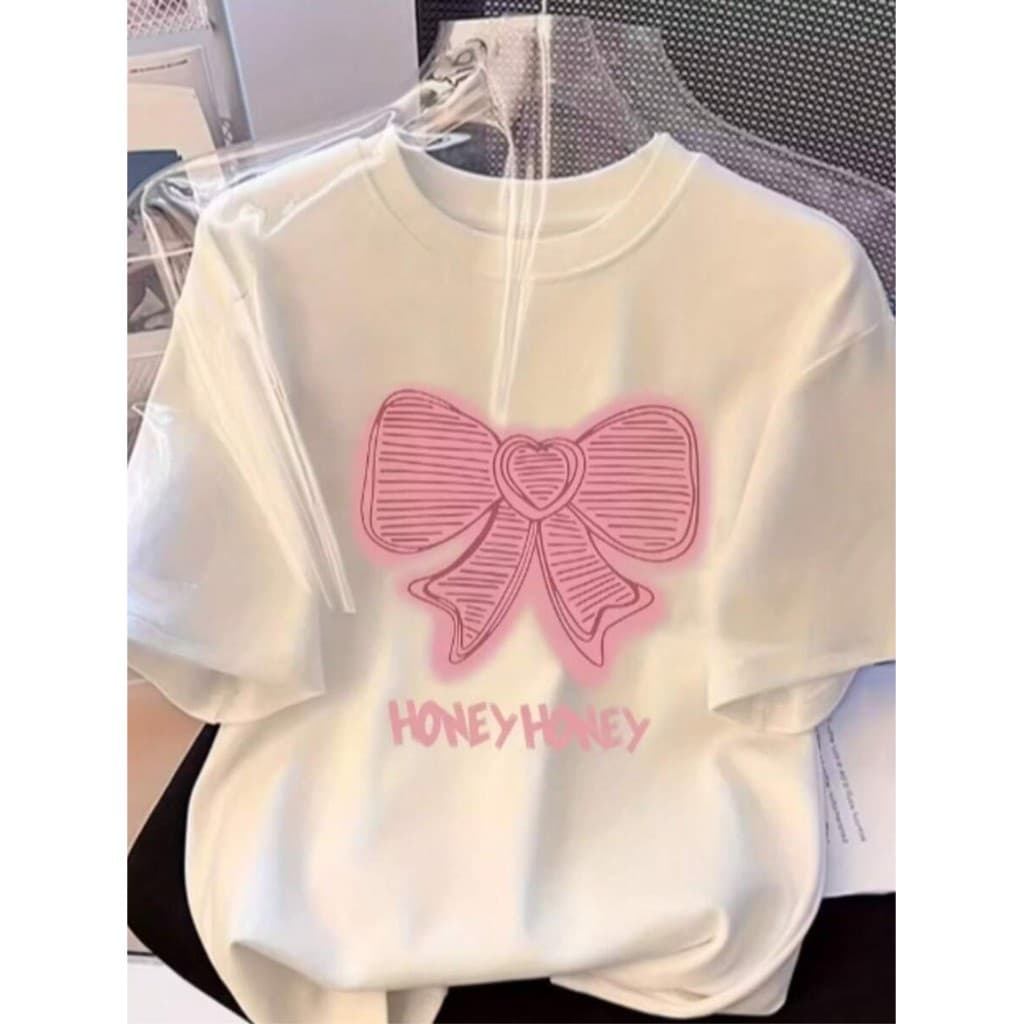Camiseta Feminina t shirt Laço Super Estilosa 100% Algodão