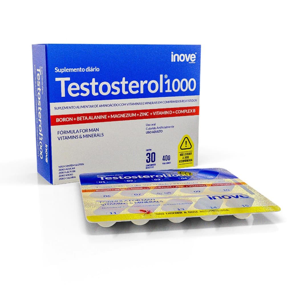 Testosterol 1000 Man Inove Nutrition Suplemento 30 Unidades