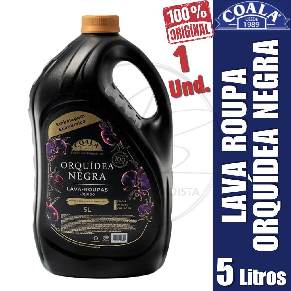 Sabão Líquido Coala 5 Litros Orquídea Negra Laundry Lava Roupas Perfume Duradouro Rende Mais