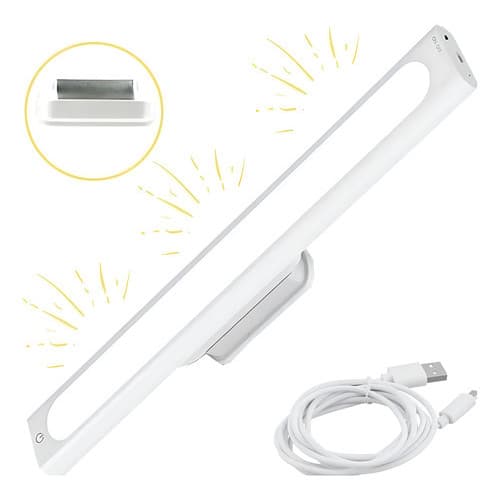 Luminária Led Barra Spot Recarregável S/ Fio Cozinha Armário Cor Branco