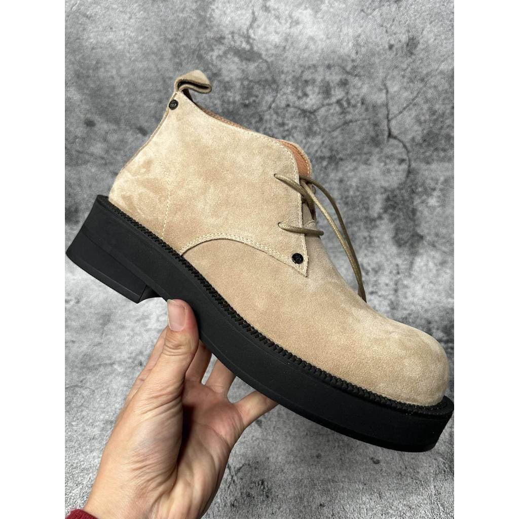 Novo estilo britânico camurça casual All-Match Martin botas masculinas casuais Retro ferramentas de couro genuíno botas