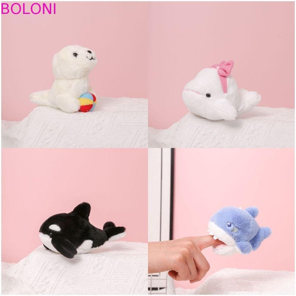 BOLONI Orca Chaveiro De Pelúcia , Série Oceano Animal Marinho Beluga 10cm