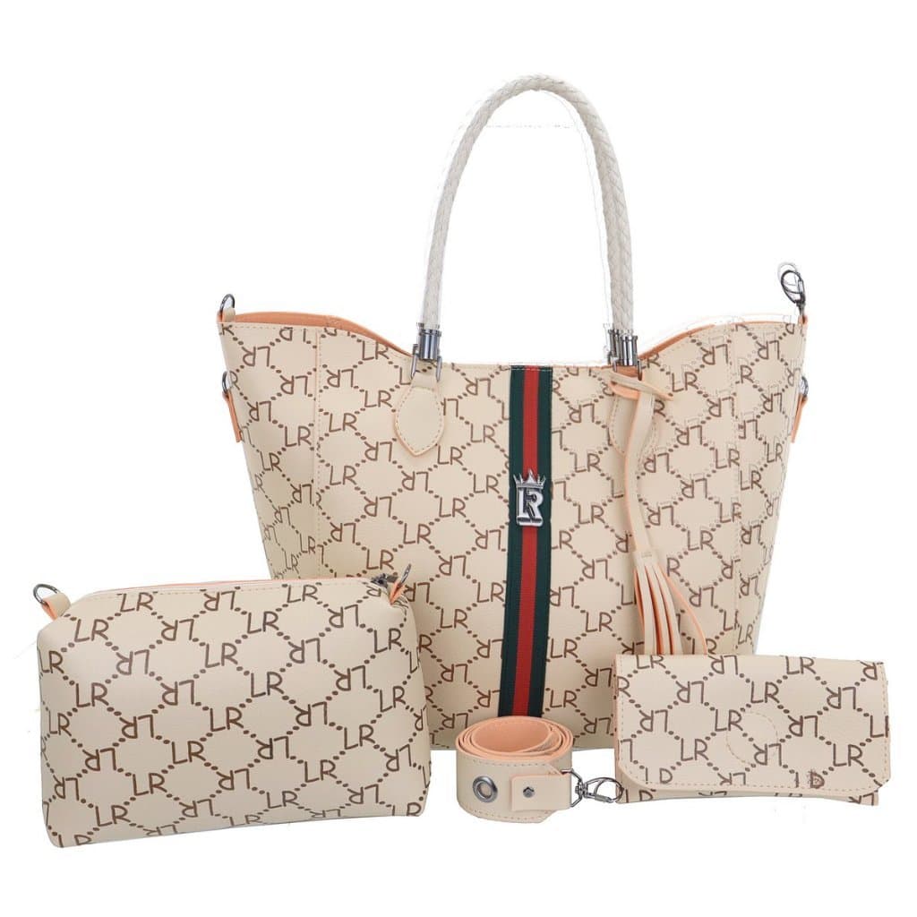 KIT BOLSA 03 EM 01 COURO ECOLOGICO LUXO PREMIUM LANCAMENTO 2026 LR14