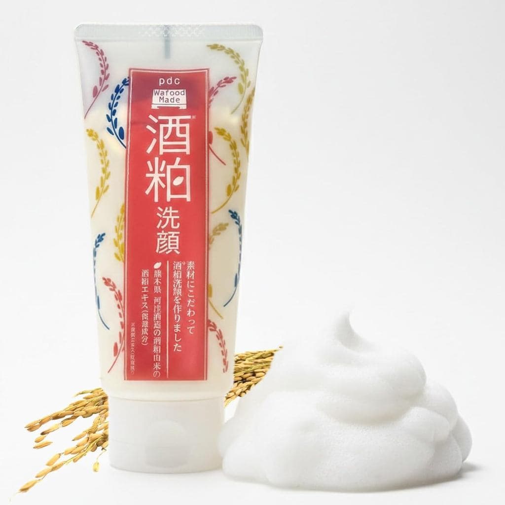 Limpador Facial Suave de Sake Japonês 170g com Ceramida de Arroz - Sabonete Facial com Extrato de Pepino e Yuzu - Cuidad