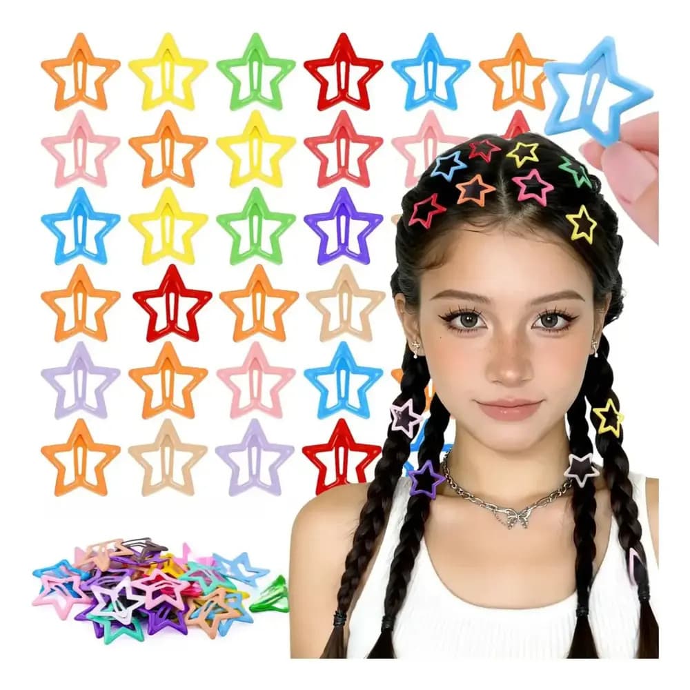 [Design Elegante] Presilha de Estrela/Multicolorido/Grampo BB/Acessórios para Cabelo