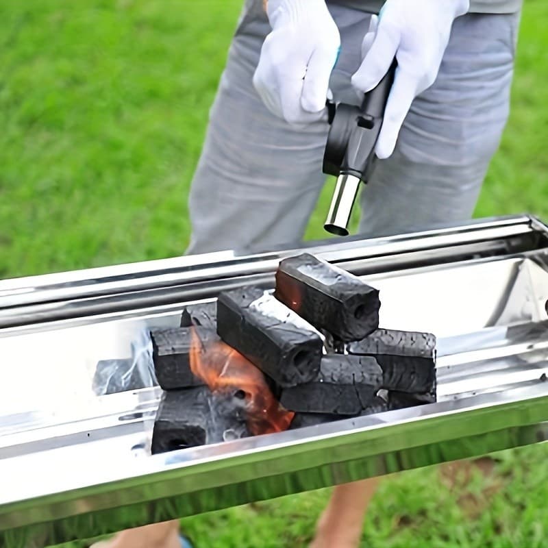 Soplador manual portátil para barbacoa, camping y fogatas, accesorio práctico ideal para regalo navideño