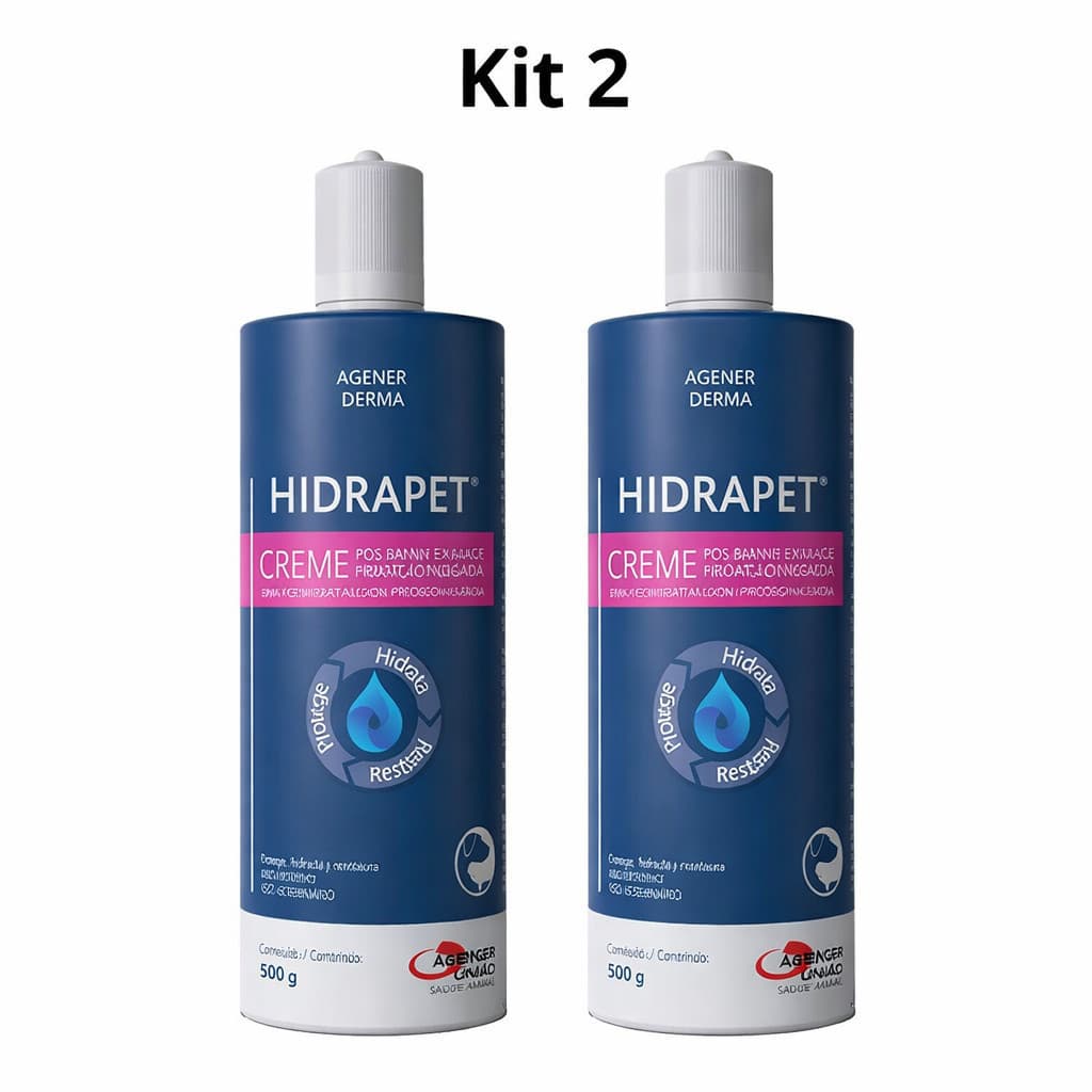 Kit 2 Hidrapet Creme Hidratante Cheiroso De Pelos Pets Para Cães e Gatos