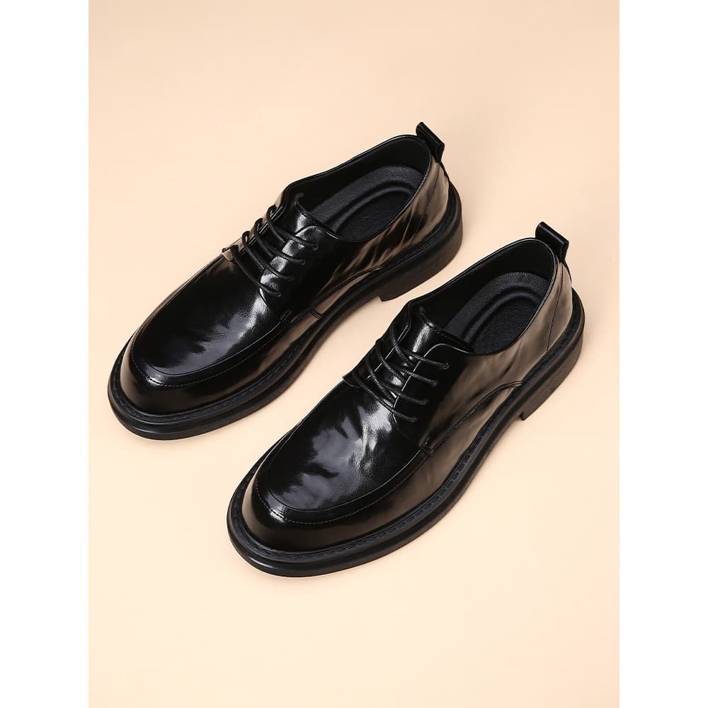 Alta qualidade 丨 Sapatos de couro casuais masculinos de couro genuíno respirável sola macia negócios dedo do pé redondo