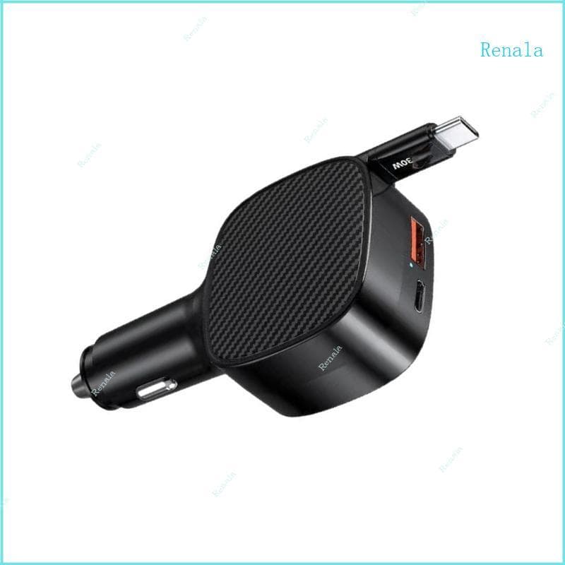 Unidade Alimentação Saída Carro Renala 12V 24V Linha USB C Retrátil E Acesso Três Vias