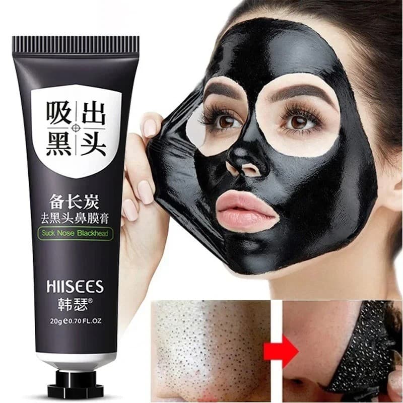 Removedor De Cravo Máscara Facial Encolher Poros Acne Cabeça Preta Remoção Creme Nariz Limpeza Preto Descascar Máscaras