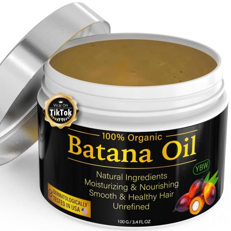O Óleo de Batana Cru Dr. Sebi promove o crescimento capilar, uma pasta de óleo cru orgânico proveniente de Honduras, 100