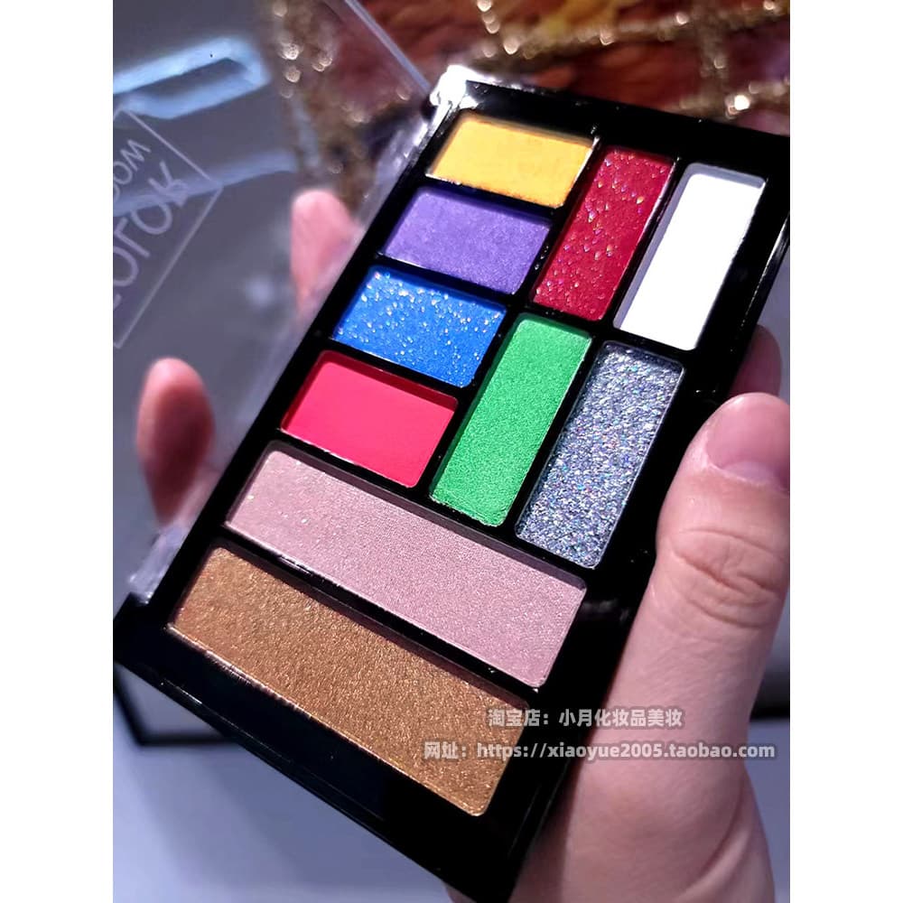 Maquiagem de palco profissional prata lantejoulas Blush paleta de sombra combinação paleta de maquiagem vermelho azul ro