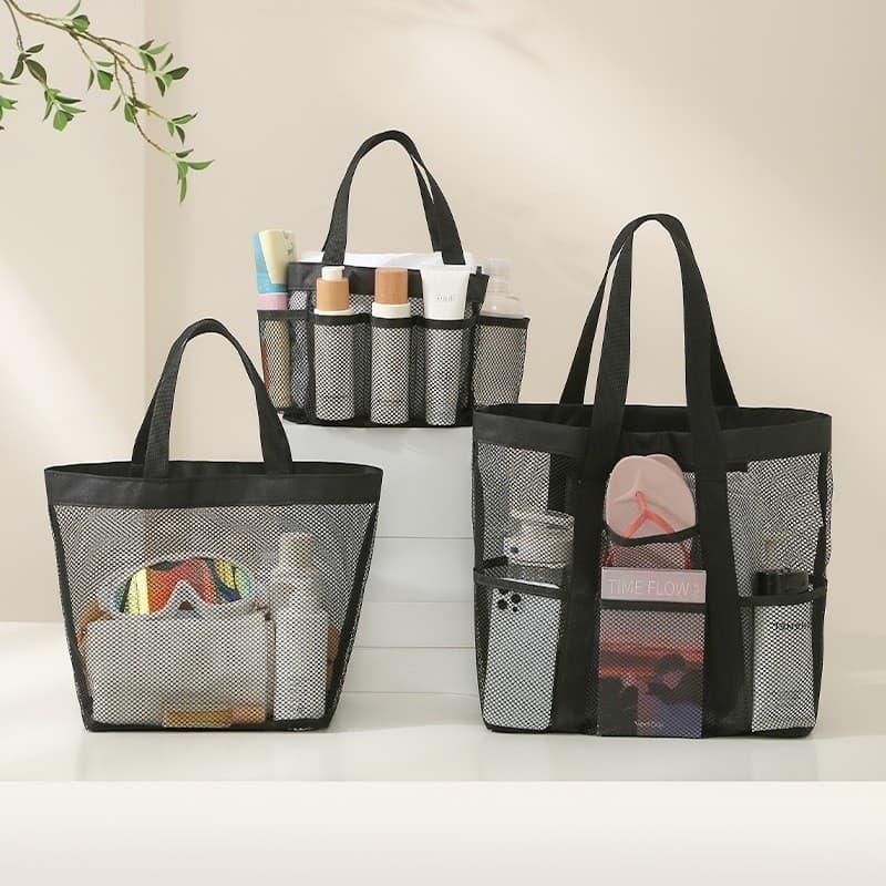 Nova bolsa de praia bolsa de praia de malha de grande capacidade bolsa de praia de malha de grande capacidade bolsa de h