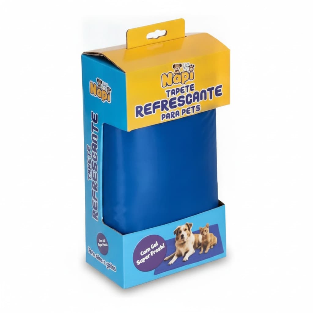 Tapete Gelado Refrescante Tamanho G 65x50cm para Cães Gatos Alívio Térmico Verão Premium