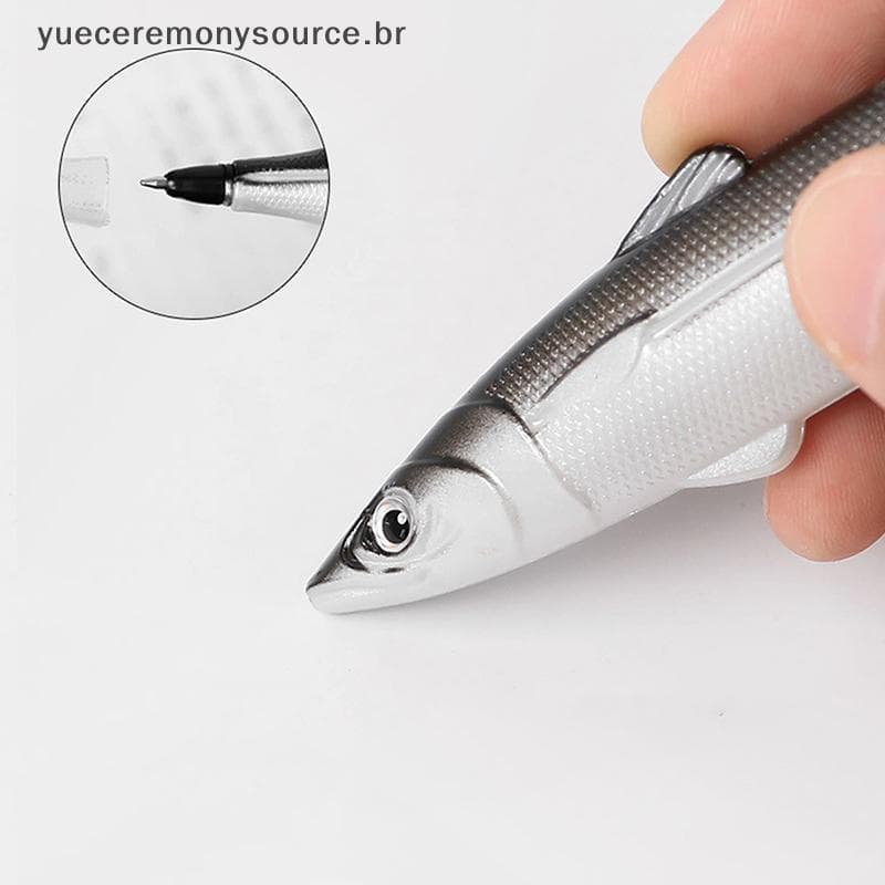 # yuece Criativo Engraçado Em Forma De Peixe Caneta Saco Canetas Crucian Carpa Lápis Caso Estudante Papelaria Suprimento