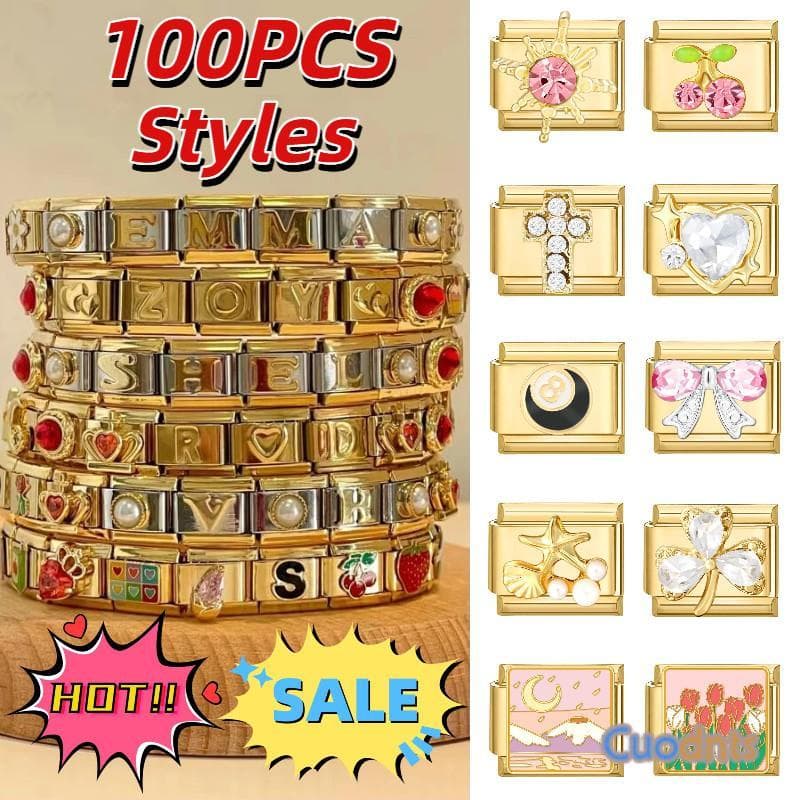 Links De Charme Italiano Para Pulseiras Nova Moda Pulseira Amigo Família DIY Módulo Italianos Caber 9mm Jóias De Aço Ino