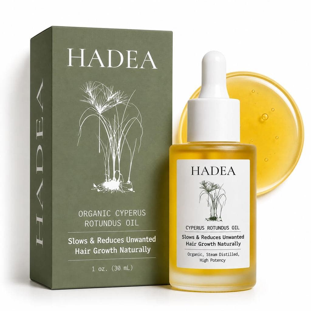 Óleo de Cipreste HADEA Cyperus Rotundus para Redução de Pelos, 100% Orgânico, Alta Potência, Destilado a Vapor, Inibidor