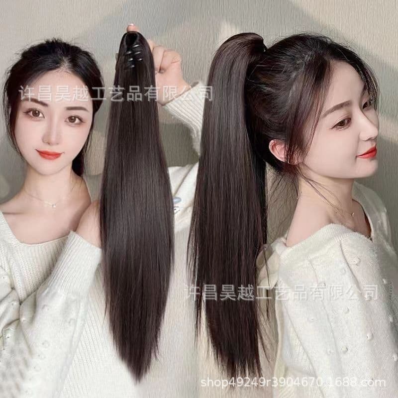 Ultra-leve ultra-longo cabelo reto trança Net cabelo longo peruca Natural alto temperamento feminino pronto estoque agar