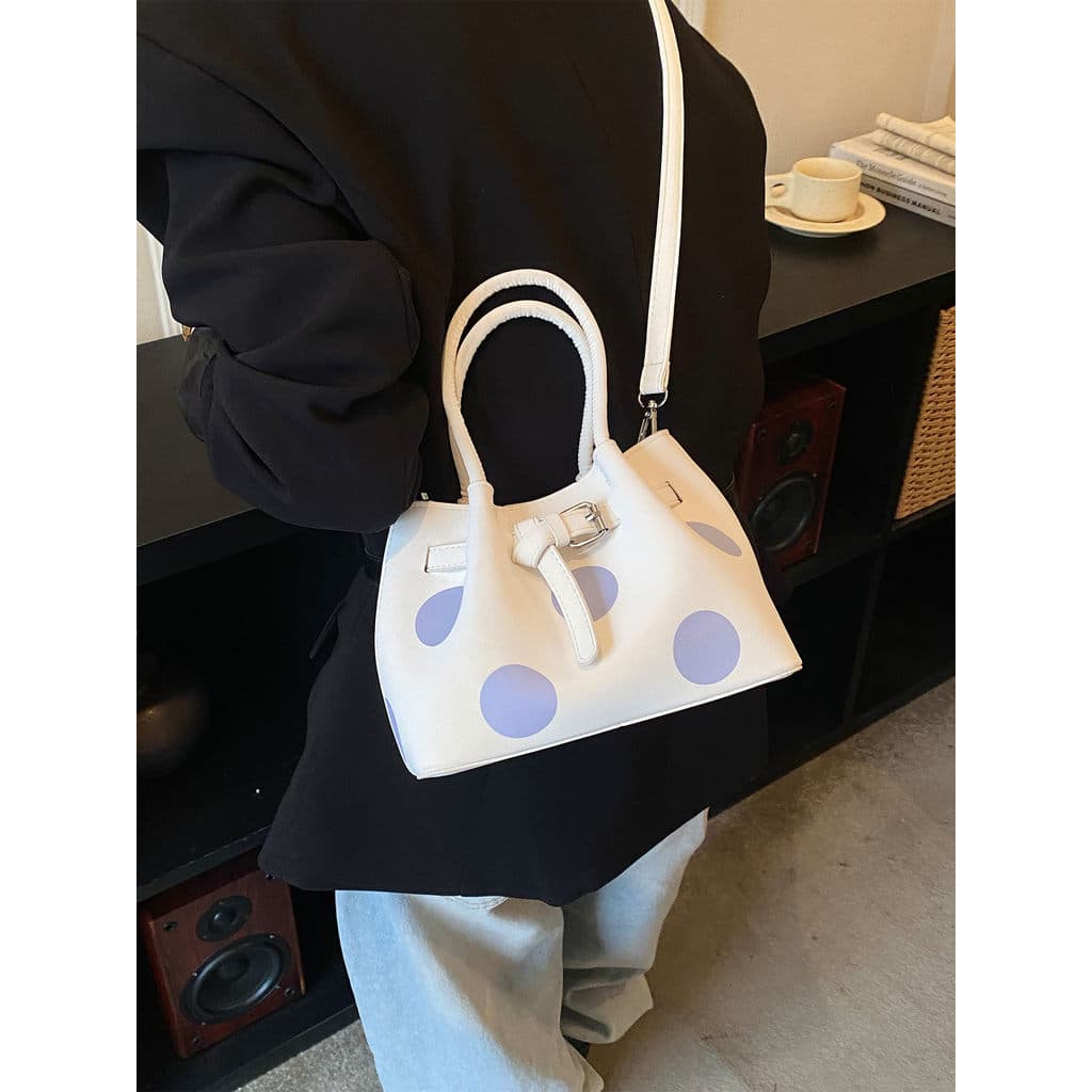 bolsa feminina bolsa transversal feminino Moda coreana Polka Dot balde saco 2026 feminino novo estilo Commuter High-End