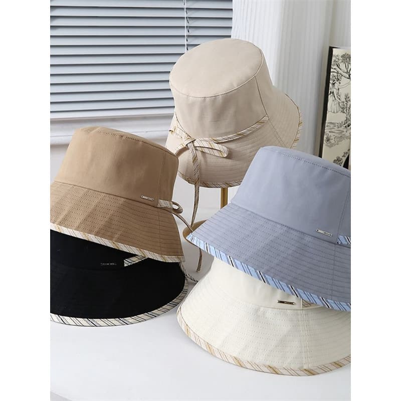 Chapéu de sol verão estilo japonês novo estilo senhoras elegante atmosfera pequeno rosto protetor solar balde chapéu dob