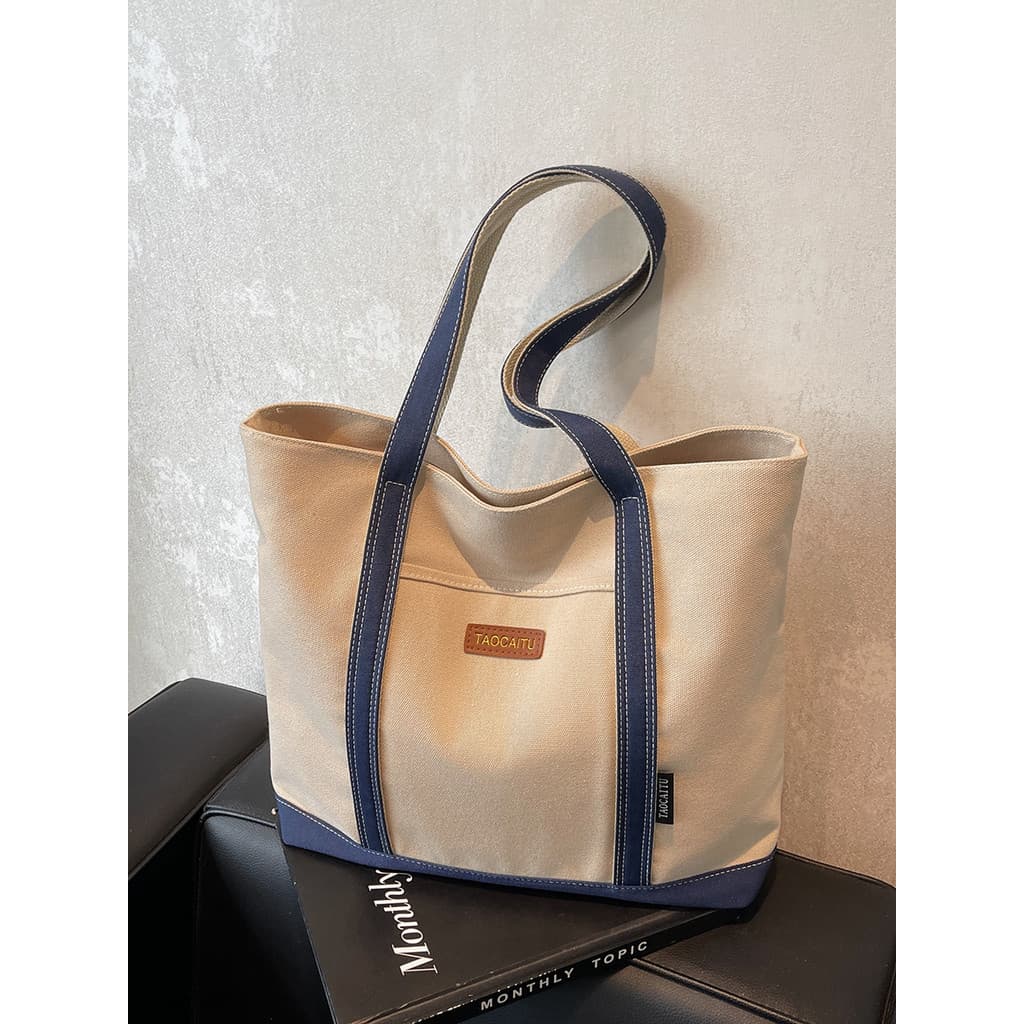 Grande capacidade japonês Casual lona Commuter saco feminino 2025 novo estilo de um ombro portátil estudante universitár