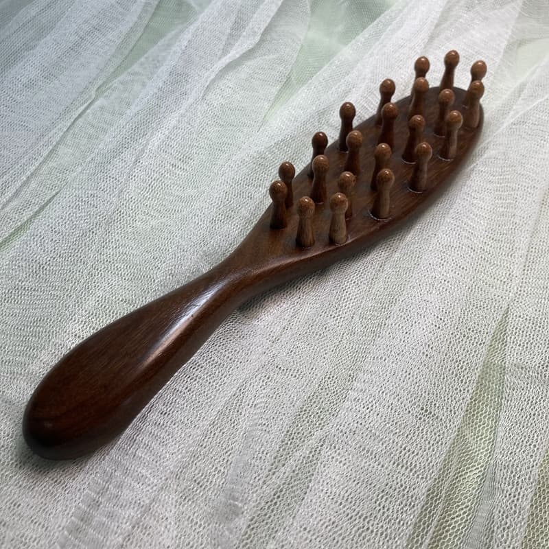 Grande cabeça grossa meridiano pente Natural sândalo pente perda de cabelo tratamento de cabelo senhoras dedicado cabelo