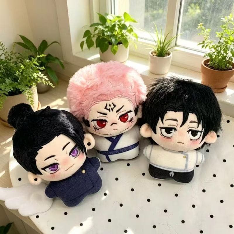 Boneco de Pelúcia Anime Jujutsu Kaisen de 10cm, Gojo Satoru Fushiguro Megumi, Brinquedos de Pelúcia para Crianças NNUG