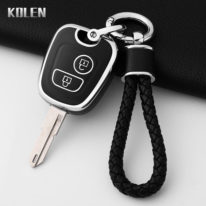 TPU Capa Do Porta-Chaves Remoto Carro Fob Para Chaveiro Peugeot 106 107 307 206 207 306 406 407 Acessórios De Proteção