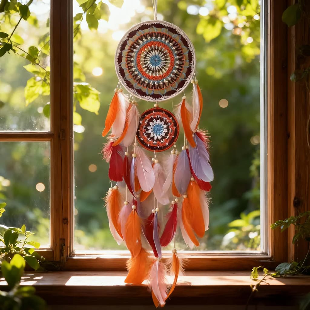 Enfeites de cristal de parede decoração de parede pingentes artesanato estilo étnico apanhador de sonhos ornamentos de p